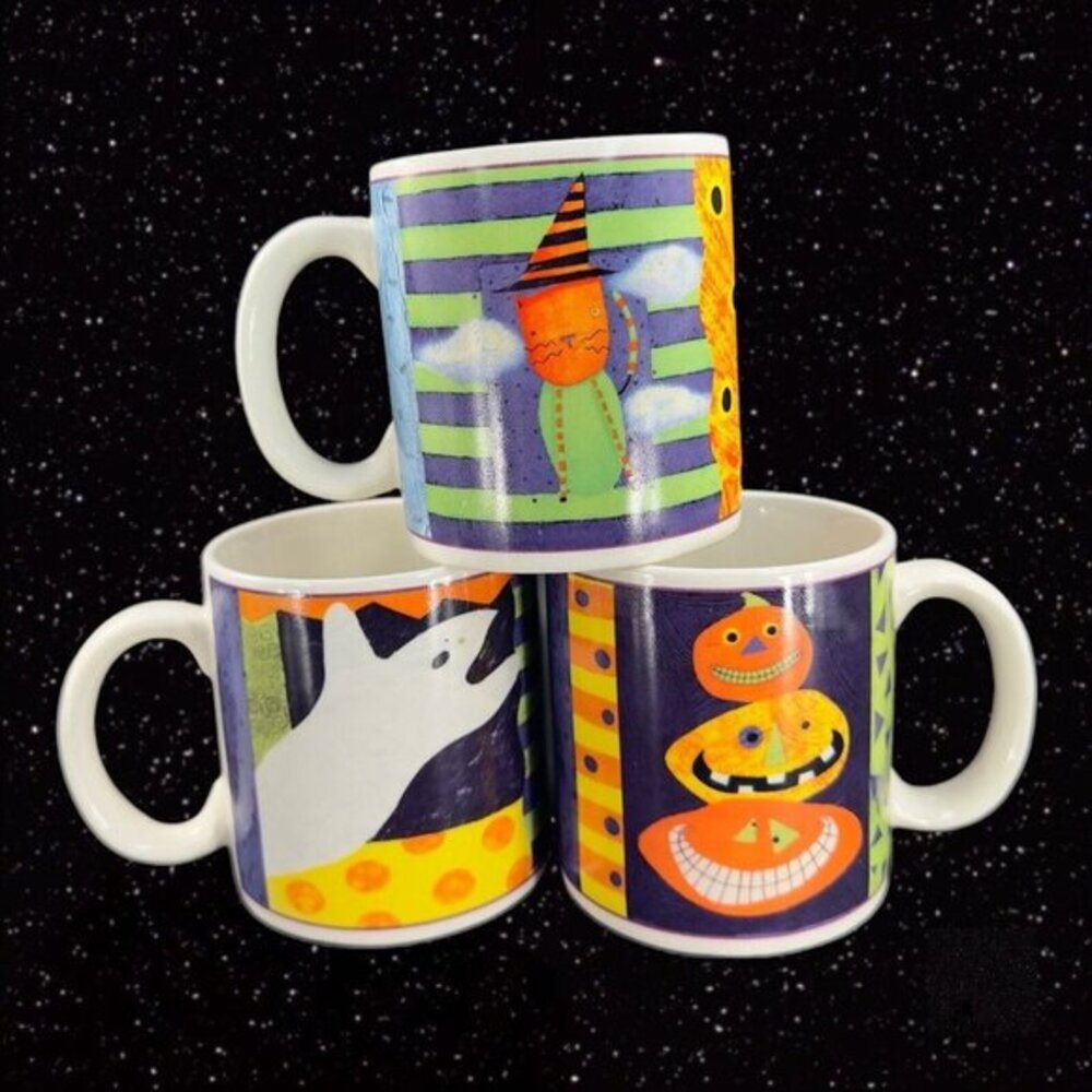 SAKURA‎ Ceramic Mug Boo To You by Kathy Hatch Halloween Cup Mug Set 3 Designs